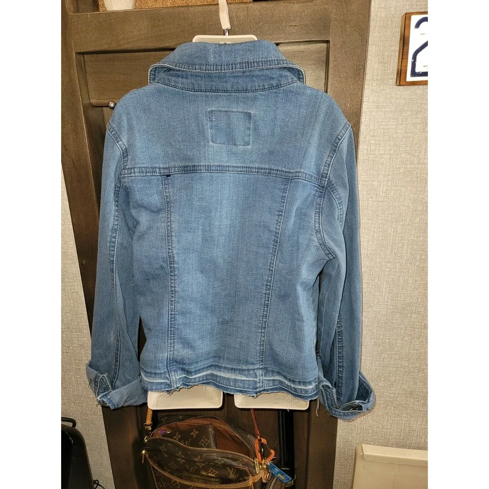 Girls Justice  SZ 8/10 Denim Jean Jacket‎  Unfinished Hem NWT